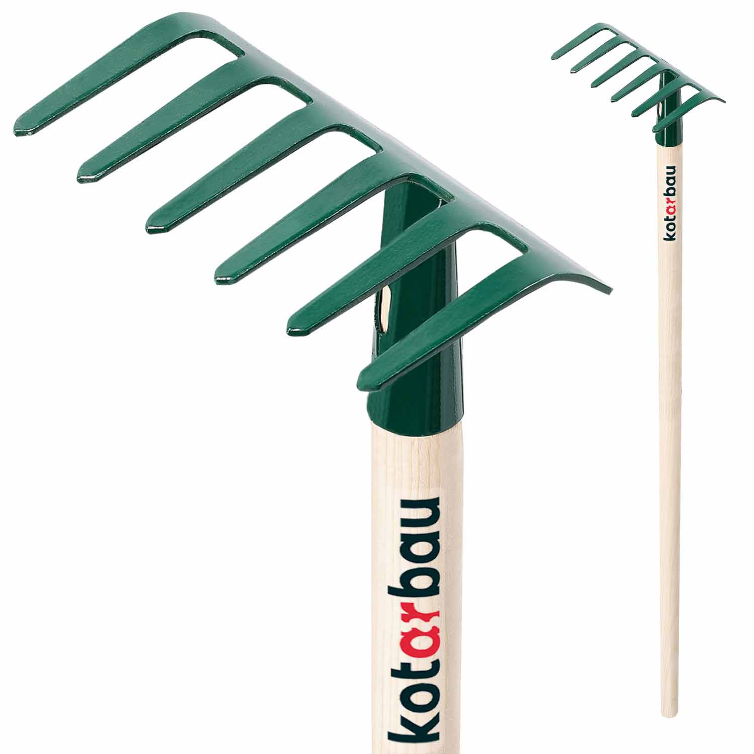 kovové záhradné hrable 115 mm s drevenou násadou 105 cm