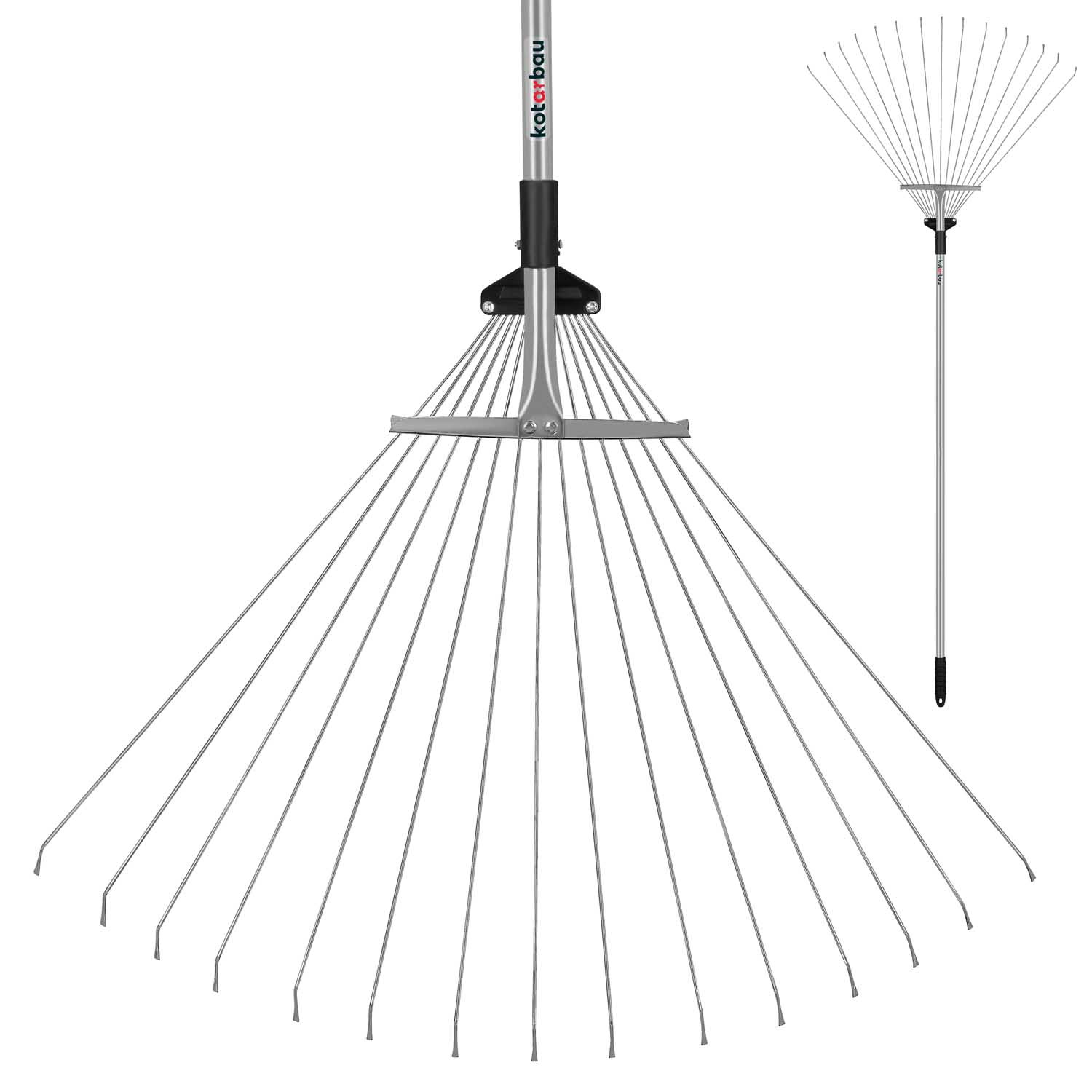 nastaviteľné kovové hrable 19-64 cm