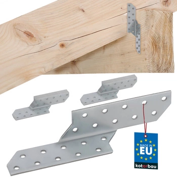 Tesársky spojovací prvok krokvový spojka pravý 170x35 mm sada 12 ks.