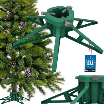 Stojan na živý vianočný stromček do 3,5 m plastový zelený