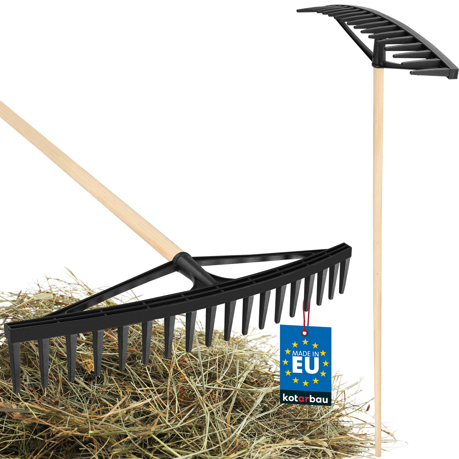 Hrable na seno 610 mm s drevenou rukoväťou