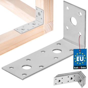 Tesársky uholník nerezový pozinkovaný 100x50x35 mm sada 12 ks.