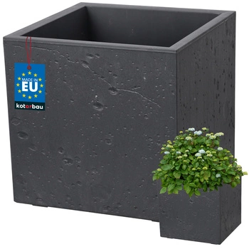 Kvetináč štvorcový betón industriálny marengo 29 cm