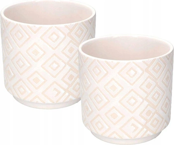 Sada 2x obal na kvetináč 12 glazovaná keramika