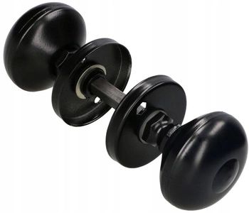 Otočný gombík dverový okrúhly pre brány dvere - Farba čierna