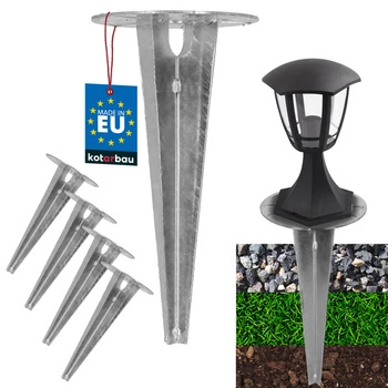 Základňa pre záhradné svietidlá zapustená do zeme kotva 150 mm sada 4 ks.