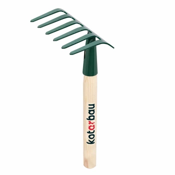 Kovové záhradné hrable 115 mm s drevenou násadou 30 cm