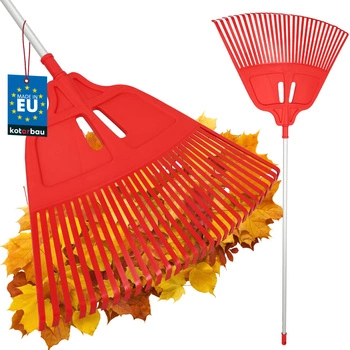 Veľké vejárové hrable na lístie 68 cm + hliníková násada 1,3 m