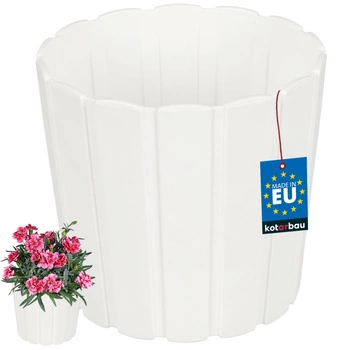 Kvetináč plastový biely 4x13 cm