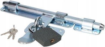 Zámok 270mm garážová zástrčka dvere brána s zámkom - Farba strieborná