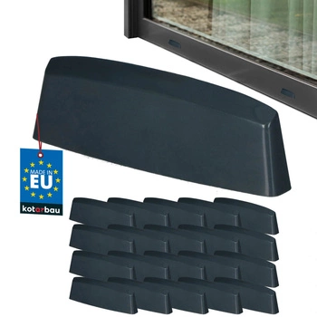 Zátka odvodnenia pre okná PVC antracit 36 mm sada 20 ks.