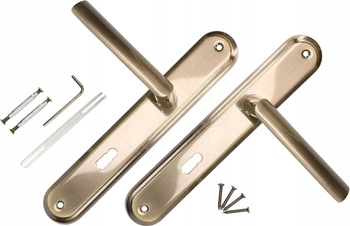 Dverová kľučka na kľúč dlhý štít patina 90 mm - Farba patina