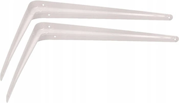 Lomená podložka na poličku podpera 35x30 cm 2 ks - Farba biela