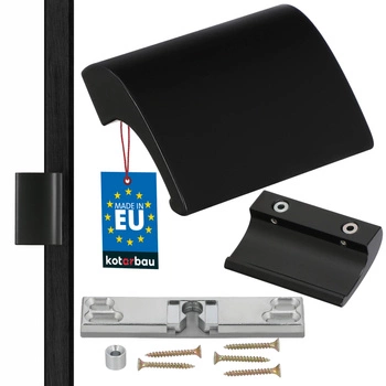 Závor balkónový úchyt dvere zámok palivový hliníkový - Farba čierna