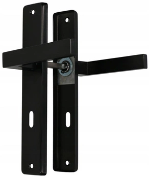 Kľučka dverí čierna dlhá rozeta 72 kľúč