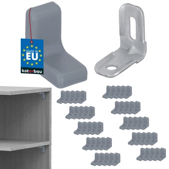 Nábytková uhlová konzola s uzáverom jaseň sada 50 ks.