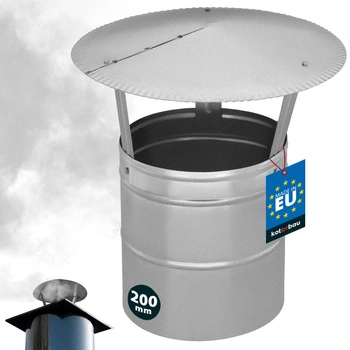 Dymová strieška pre komínovú rúru pozinkovaná ø200