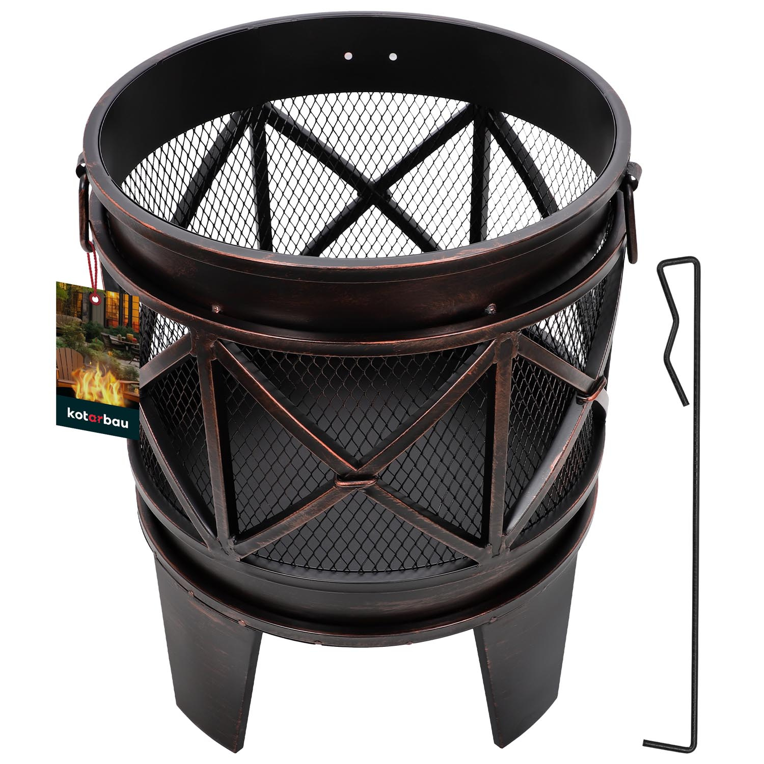 Okrúhly oceľový záhradný krb ø42 cm