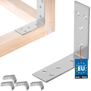 Tesársky uholník nerezový pozinkovaný 60x60x20 mm sada 50 ks.