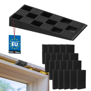 Plastové kliny na okná dvere 94x44x14 mm sada 500 ks.