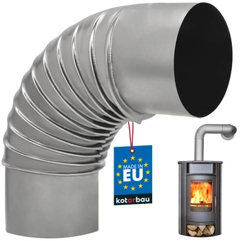 Koleno dymové na komín pre krbové kachle ø110 tepelne odolné