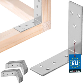 Tesársky uholník nerezový pozinkovaný 60x60x20 mm sada 25 ks.