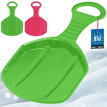 Jablíčko šmykľavka na sánkovanie po snehu ružové zelené sada 2 ks.