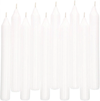 Sada stolových sviečok bez vône - 10 ks