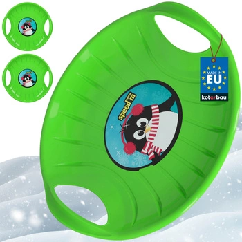 Sánky šmykľavka kruh na sánkovanie zelené sada 2 ks.