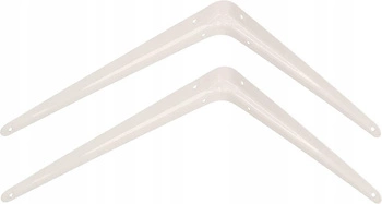 Lomená podložka na poličku podpera 22,5x20 cm 2 ks - Farba biela