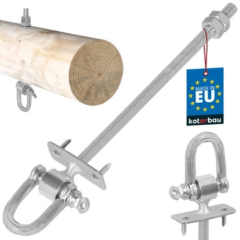 Hák na hojdačku so skrutkou upevnenie na drevo betón skrutkové m10 190 mm