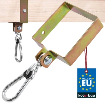 Objímka hák hojdačkový karabína uchytenie 120 mm – Farba zlatá