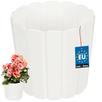 Kvetináč plastový biely 5x15 cm