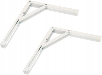 Sklopný roh na polici 300 mm rozkladací  2 ks - Farba biela