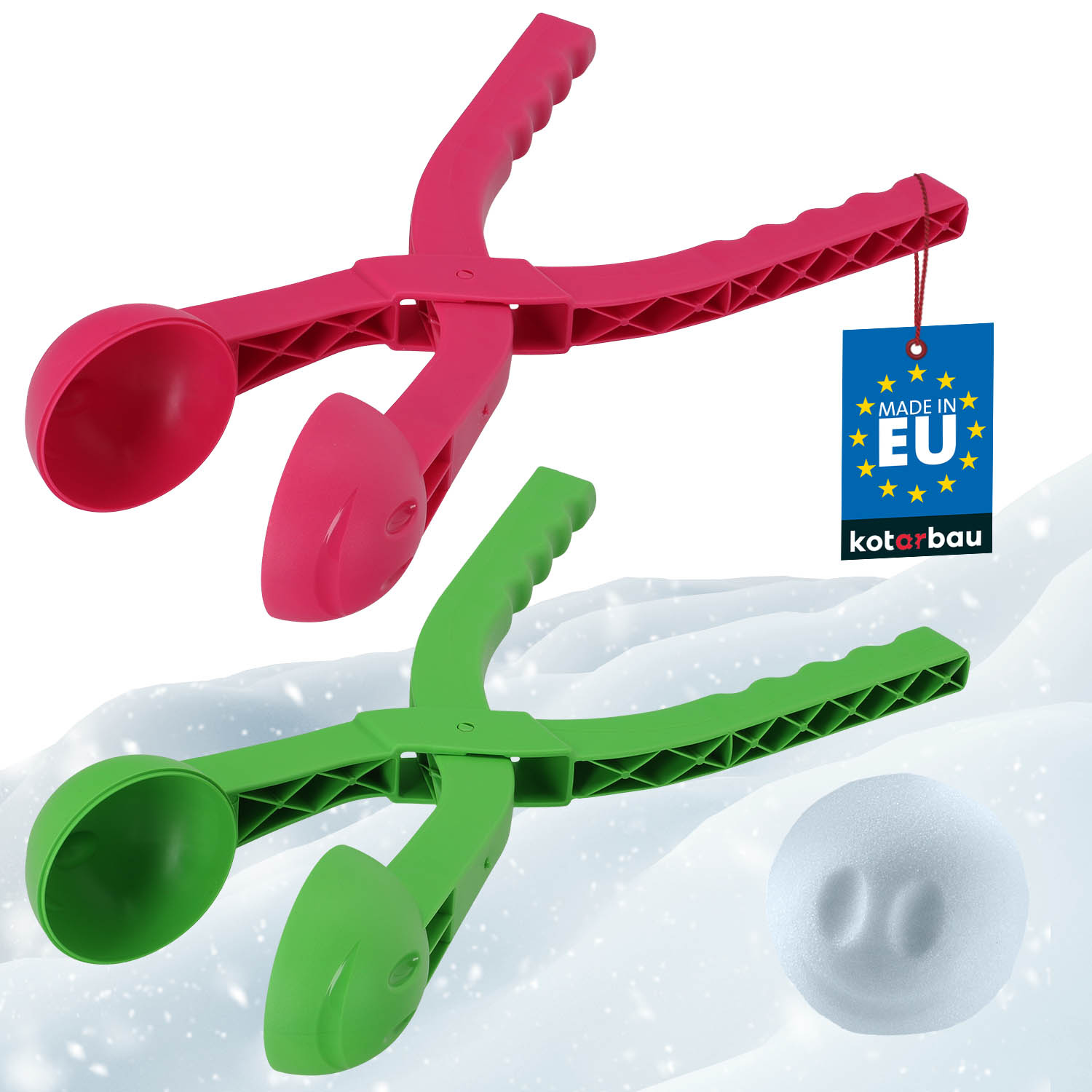 Automat na snehové gule 2 ks - Farba zelená