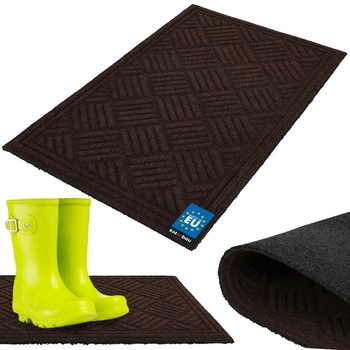Rohožka na topánky protišmykový koberec hnedá 45x75 cm