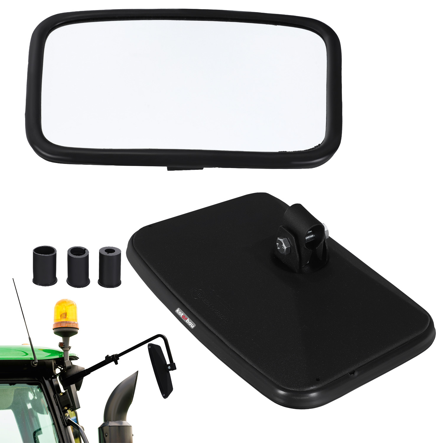 Univerzálne vonkajšie zrkadlo pre strojné traktory 25x16,5 cm