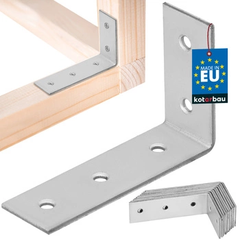 Tesársky uholník nerezový pozinkovaný 50x80x25 mm sada 12 ks.