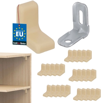 Nábytková uhlová konzola s uzáverom javor sada 25 ks.