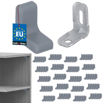 Nábytková uhlová konzola s uzáverom jaseň sada 100 ks.