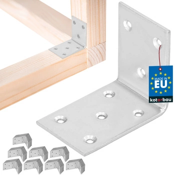 Tesársky uholník nerezový pozinkovaný 55x45x35 mm sada 100 ks.