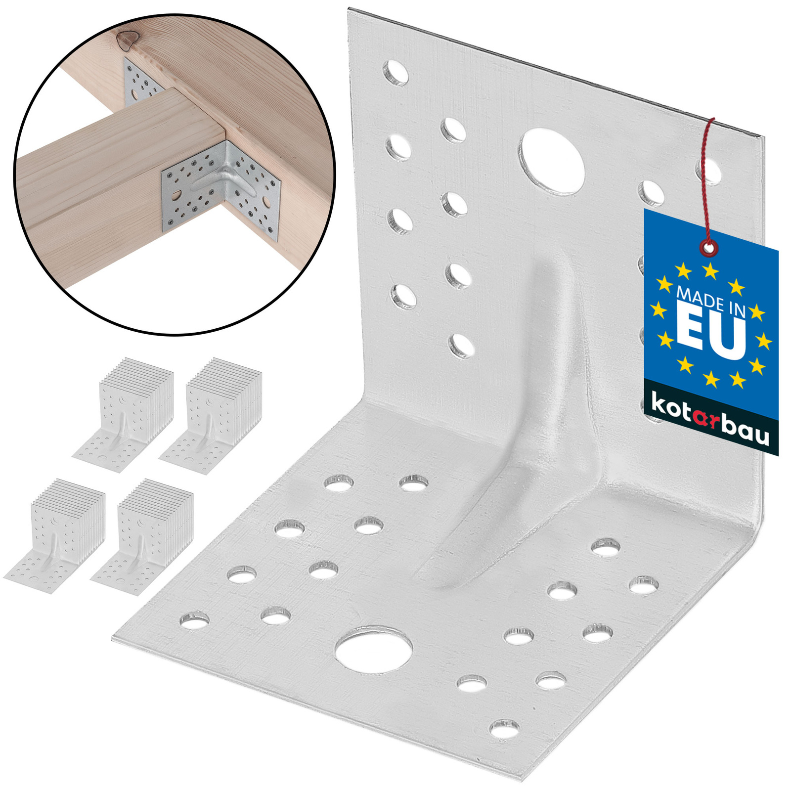 Uholník s prelisom 80x80x80 - 50 ks.