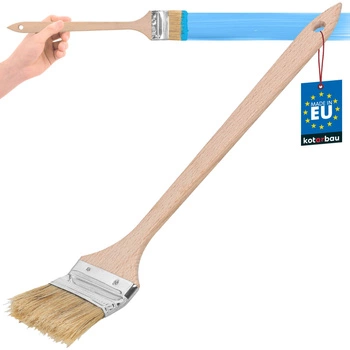 Plochá malá úzka zahnutá kefa na radiátory 63 mm