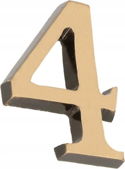 Číslo domu "4" číslo dverí 3d 5cm patina
