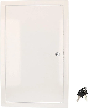 Oceľové kontrolné dvierka s bielymi kľúčmi 50x30 cm