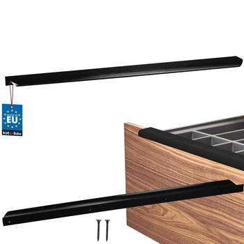 Úchyt nábytkový hliníkový čierny mat 480/500 mm