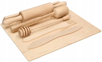 Mini stolička sada kuchynských doplnkov pre deti