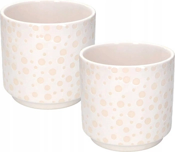 Sada 2x obal na kvetináč 12 glazovaná keramika