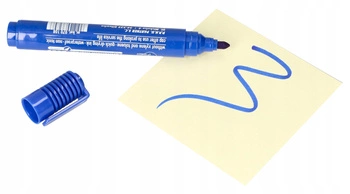 Okrúhly permanentný modrý vodeodolný popisovač