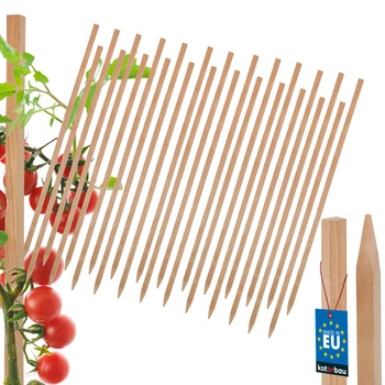 Drevené koly na paradajky zeleninu záhradné podpery 60 cm sada 25 ks.